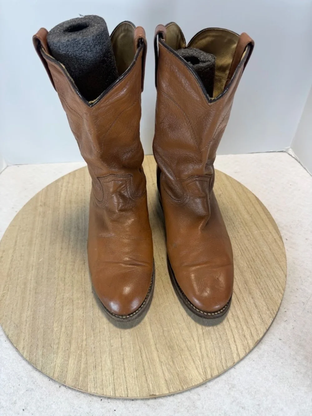 Dan Post 319152 Men's 9.5D Brown Leather Western Cowboy Boots USA Made